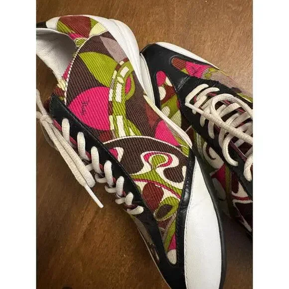 Emilio Pucci Colorful Patterned Sneakers SZ 38 (7.5-8) - Picture 14 of 14